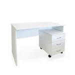 Baltas rašomasis stalas 120 cm - Image 2