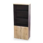 Ąžuolo ir wenges spalvos atvira dokumentų spinta Alto