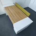 Ąžuolo ir baltos spalvos darbo stalas su dviem spintelėmis - Image 5