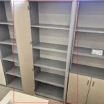 Beržo ir pilkos spalvos dokumentų spinta su lentynomis - Image 2