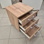 Ąžuolo spalvos stalčių blokas ant ratukų - Image 2