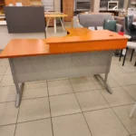 Buko ir beržo spalvos kairinis kampinis biuro stalas - Image 2